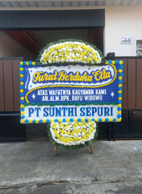 Papan Bunga Duka di Kacapiring